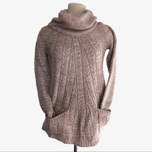 ANTHROPOLOGIE GUINEVERE Cabled Cowl Neck Pullover - Picture 2 of 7